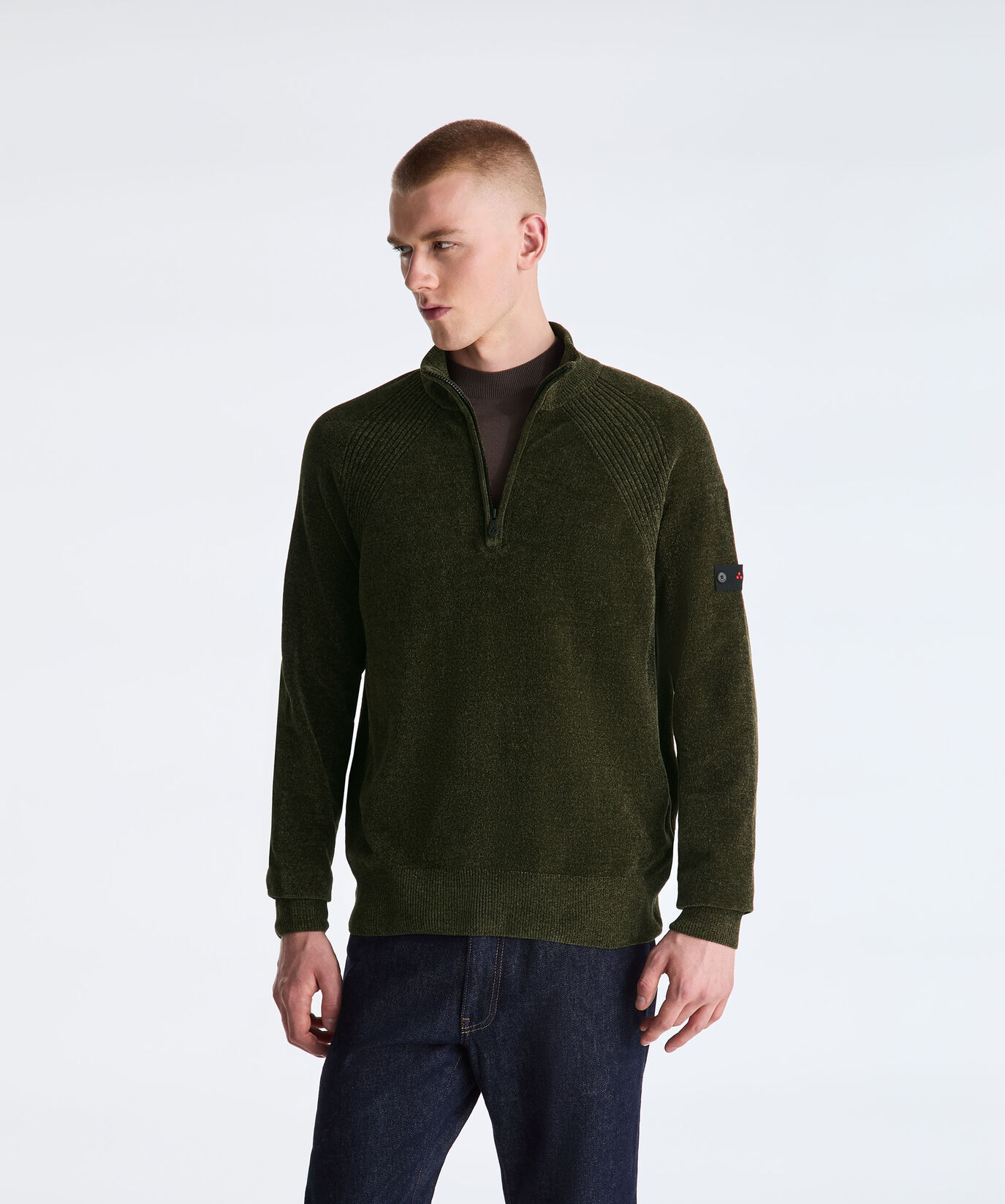Pullover mit halbem Rei&szlig;verschluss aus glatter Chenille  Peuterey - large image number 1