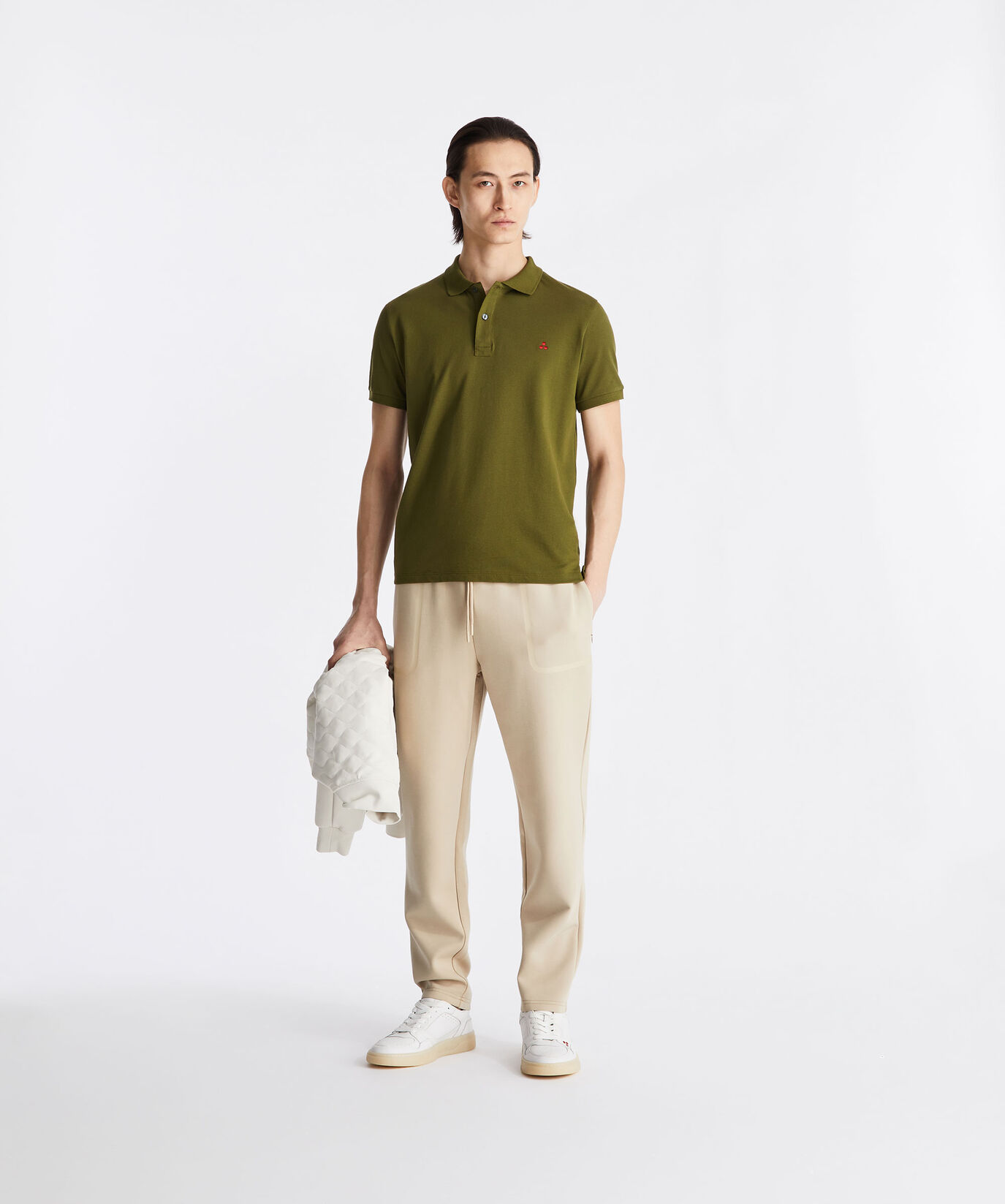 Cotton pique polo shirt with embroidered logo  Peuterey - large image number 0