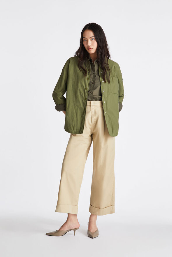 High-waisted cotton poplin trousers  Peuterey - medium