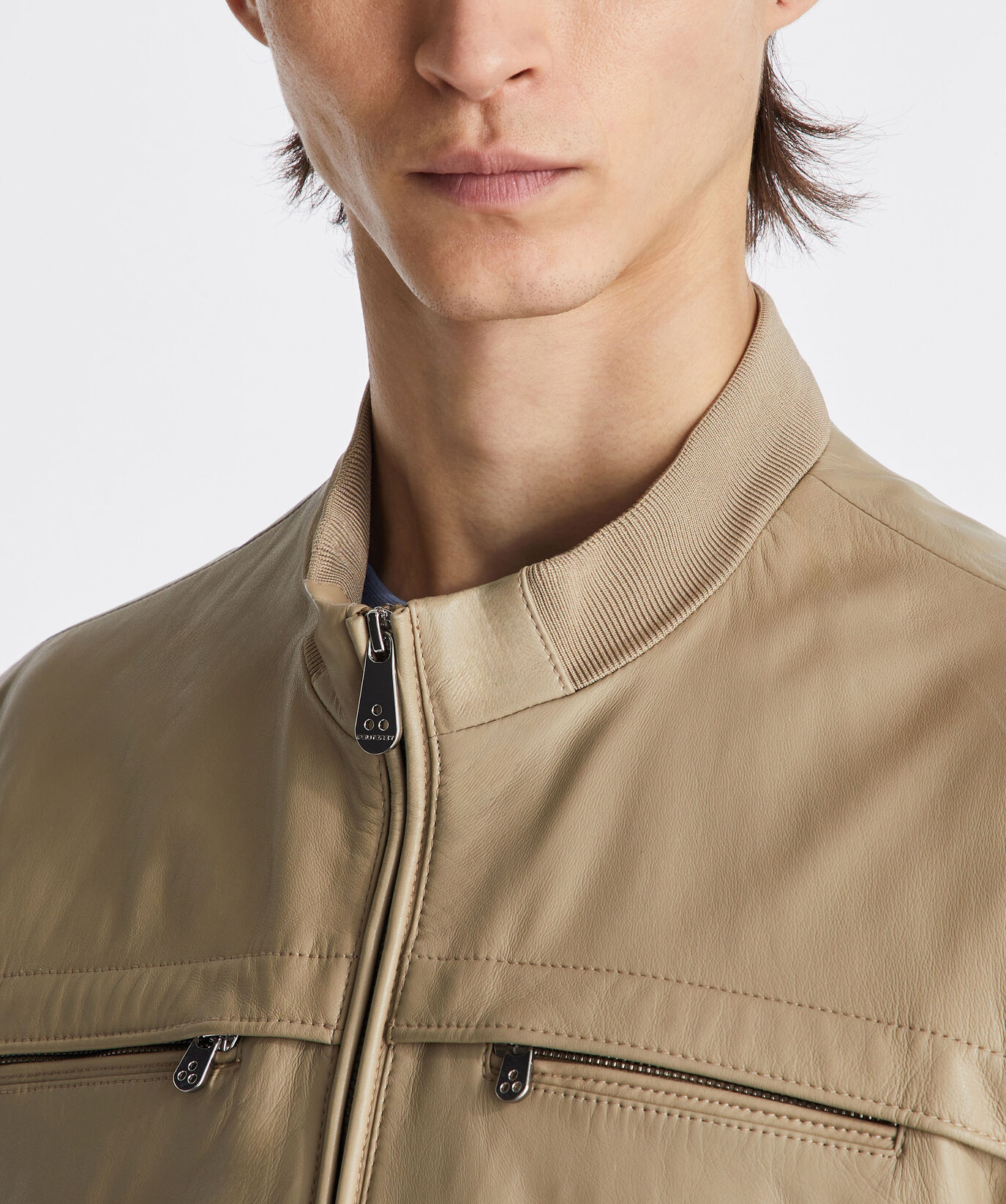 Leather jacket with chest pockets  Peuterey - large