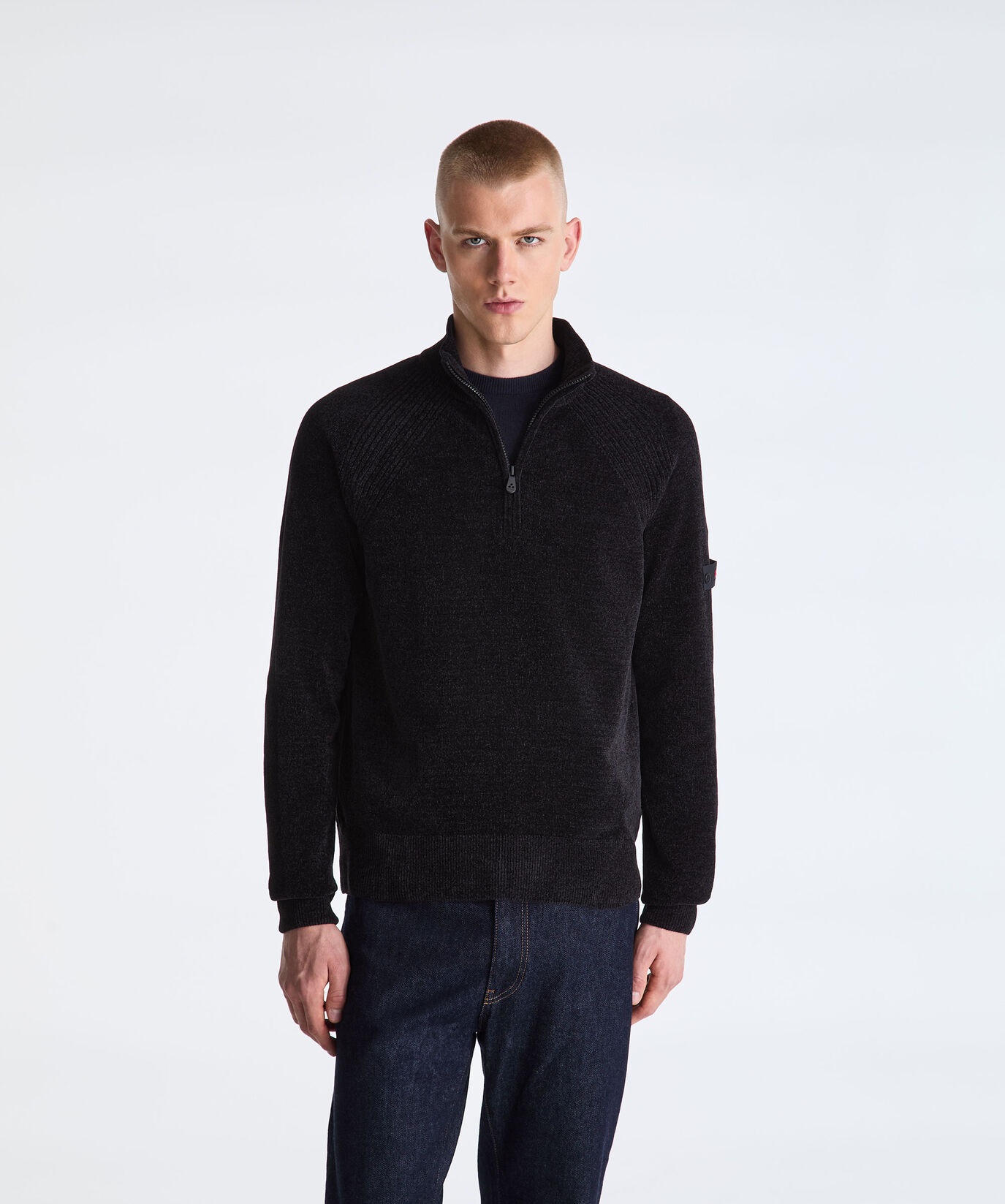 Pullover mit halbem Rei&szlig;verschluss aus glatter Chenille  Peuterey - large image number 1
