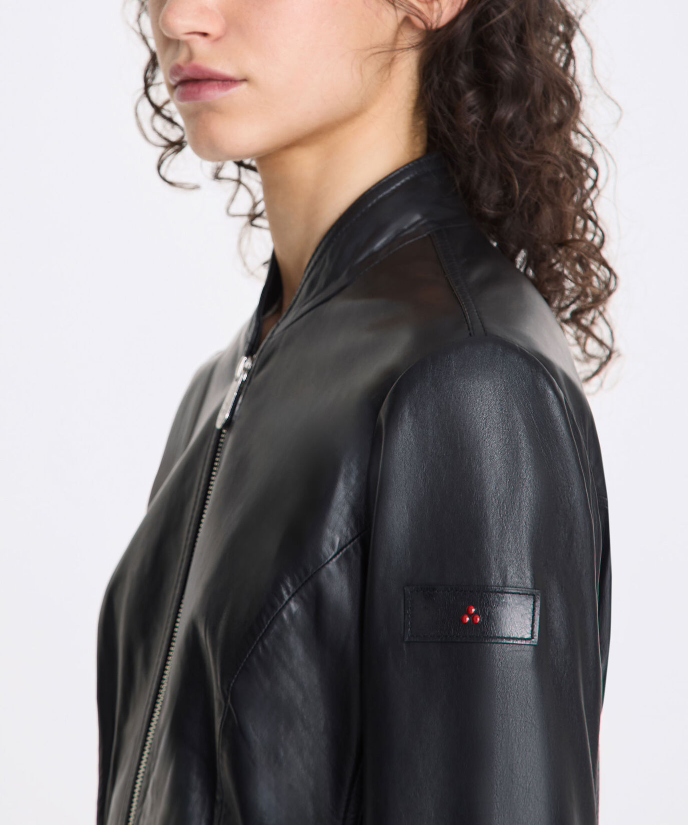 Biker court en cuir nappa teint  Peuterey - large