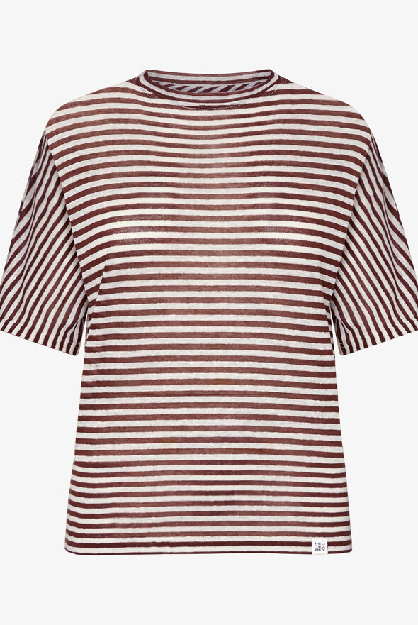 Linen blend striped T-shirt  Peuterey - still-fondo-neutro