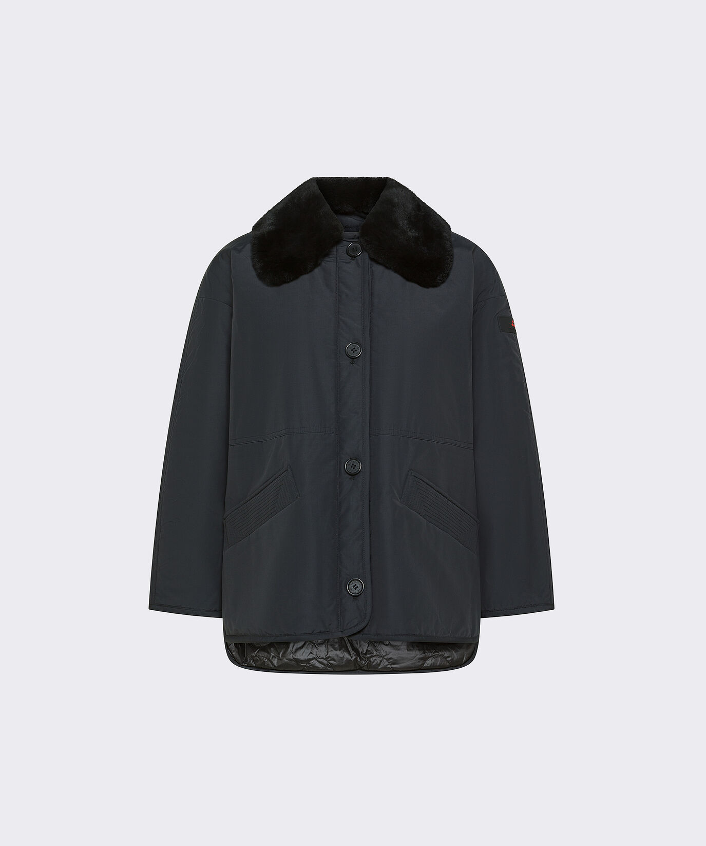 Beidseitig tragbare Jacke mit abnehmbarem Pelzkragen  Peuterey - large