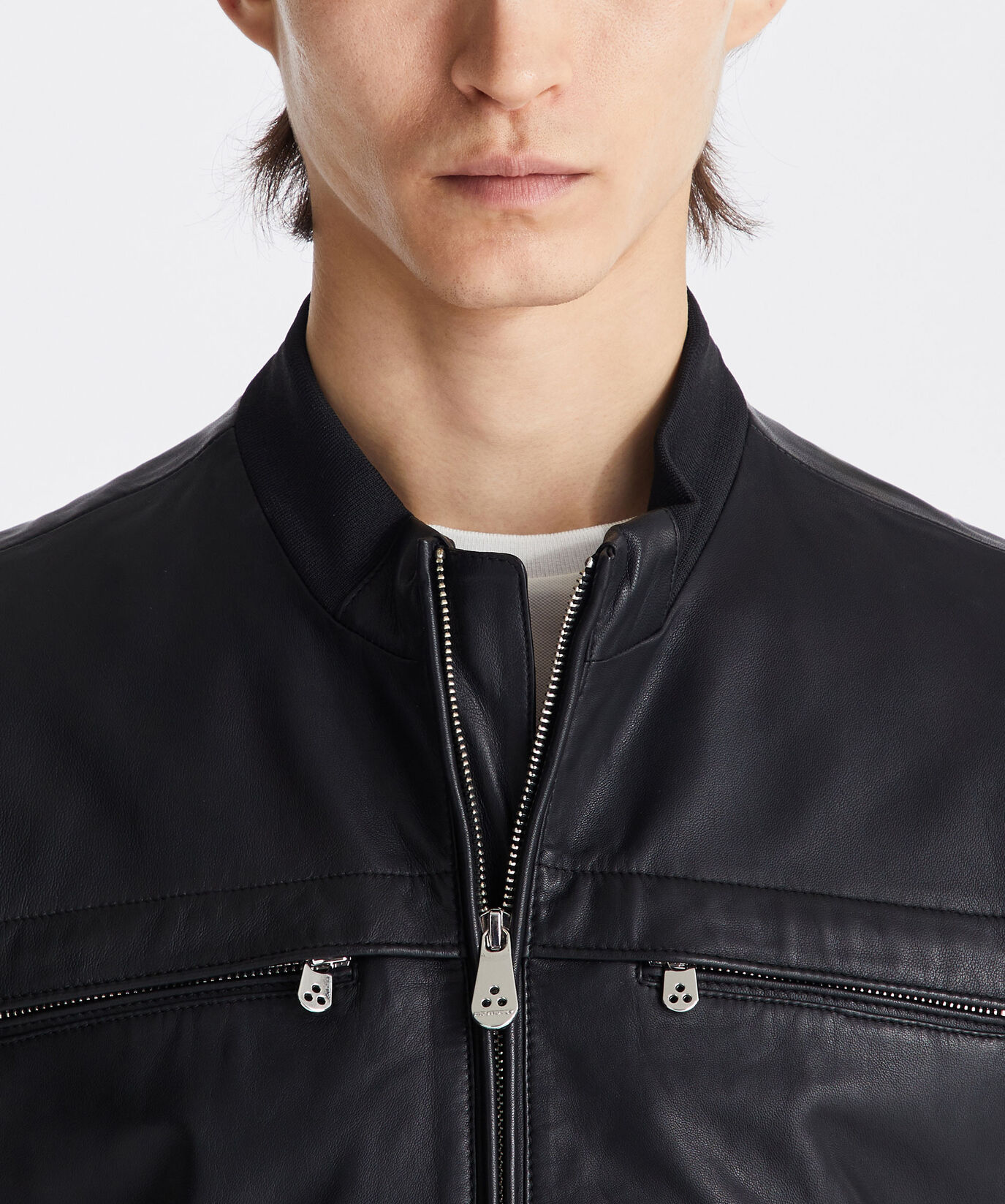 Leather jacket with chest pockets  Peuterey - large