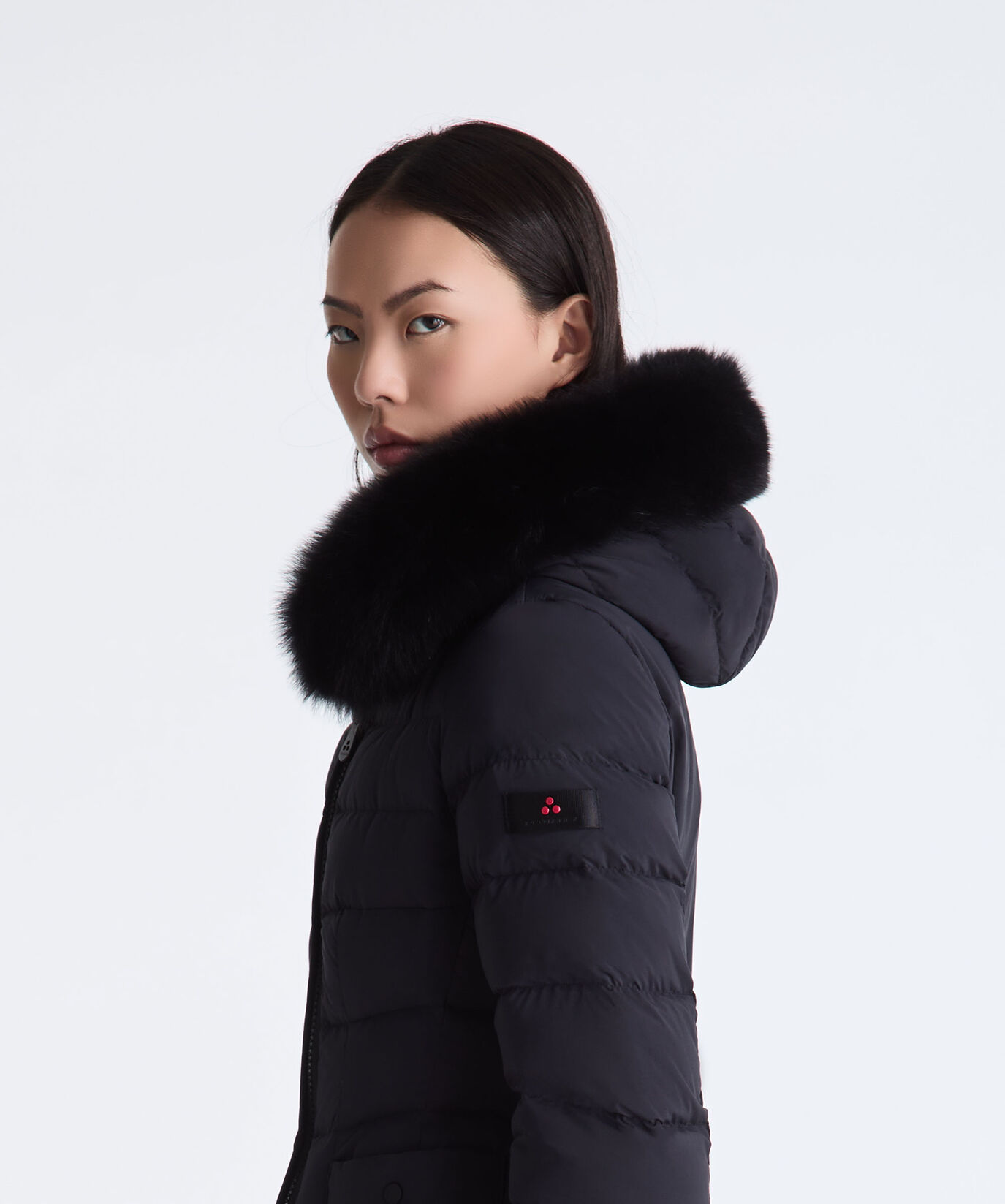 Short Hooded Down Jacket with Fur  Peuterey - large