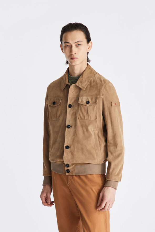 Suede jacket with horn effect buttons  Peuterey - medium