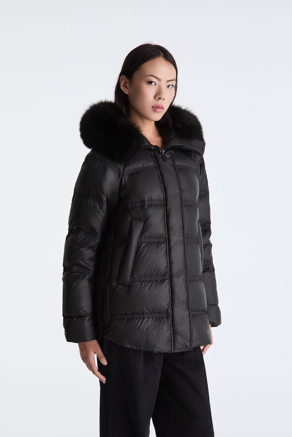 Puffer Jacket with Fur Edging  Peuterey - medium