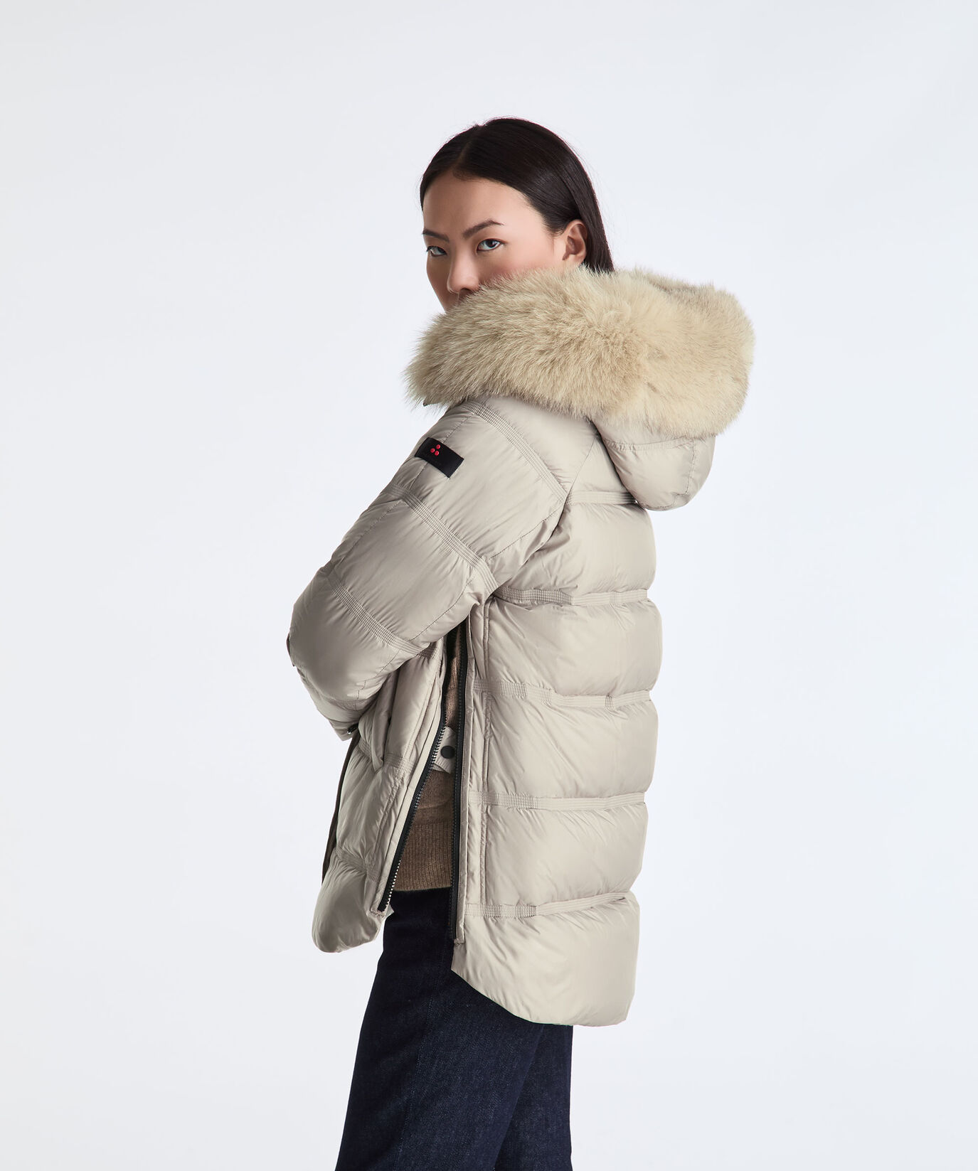Puffer Jacket with Fur Edging  Peuterey - large image number 2