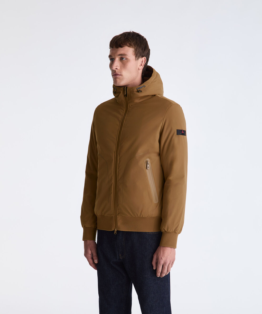 PEUTEREY ブラウン ダウンジャケット 42 BROWN Jacket with Refractive Details for Men | Peuterey