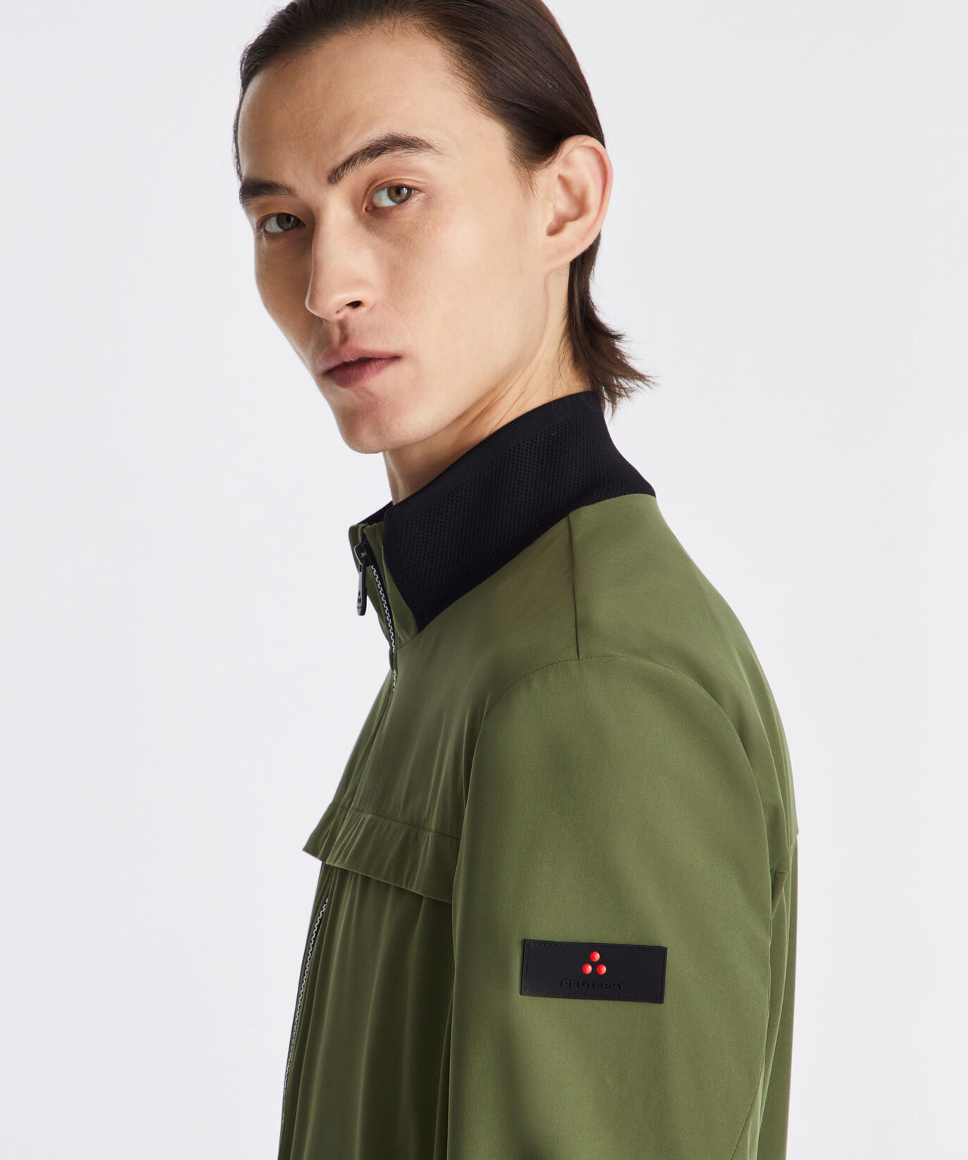 Blouson bomber stretch avec d&eacute;tails contrast&eacute;s  Peuterey - large