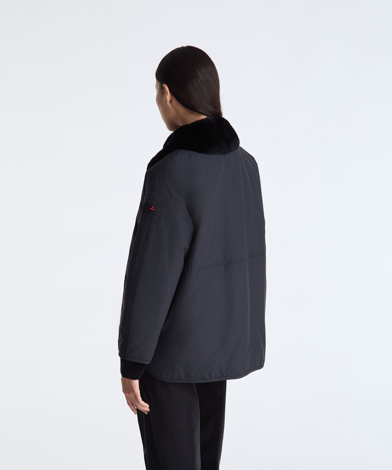 Beidseitig tragbare Jacke mit abnehmbarem Pelzkragen  Peuterey - large