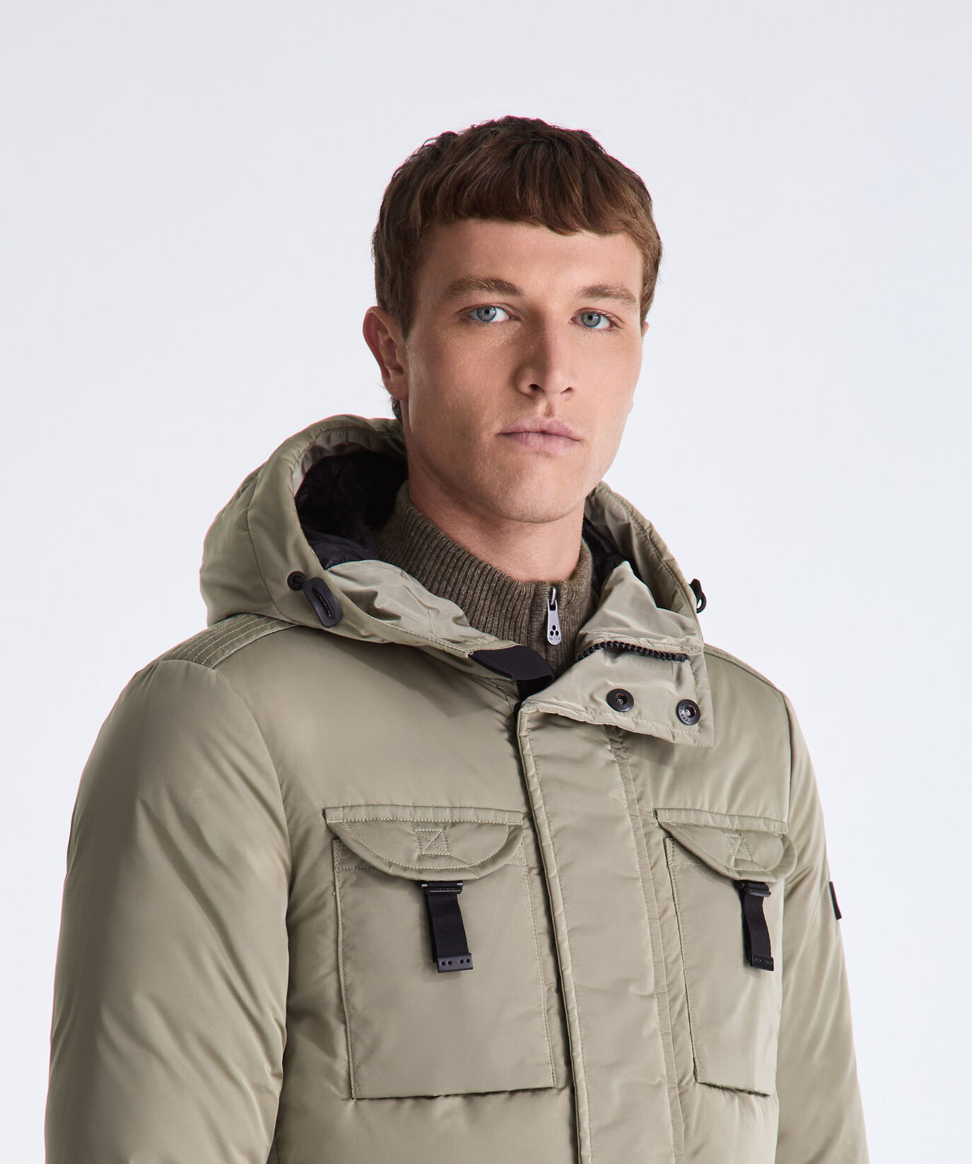Taffeta Field Jacket with Fur Hood  Peuterey - large