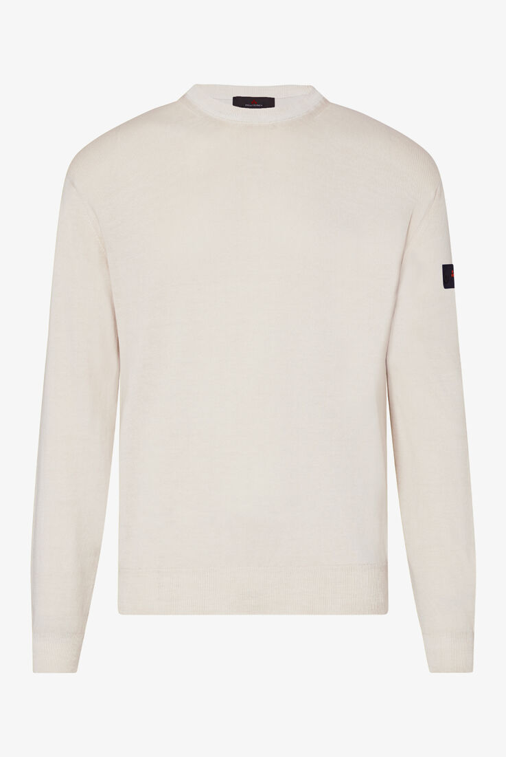 Pull en tricot de coton teint en pi&egrave;ce  Peuterey - still-fondo-neutro