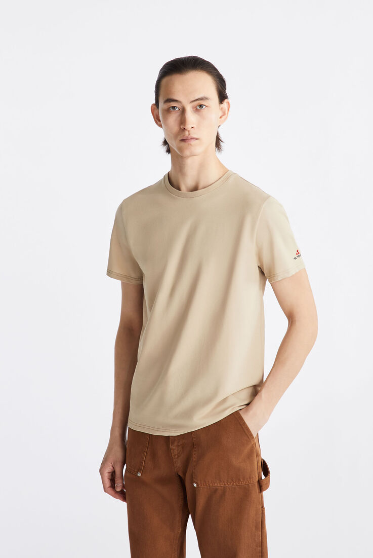 Camiseta de piqu&eacute; el&aacute;stico de algod&oacute;n y seda  Peuterey - medium