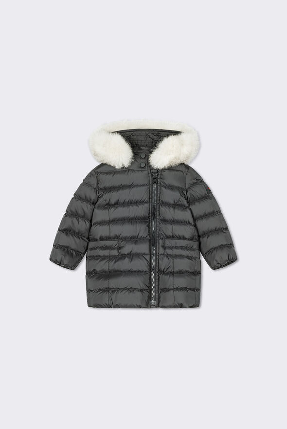 Down Jacket with Asymmetric Zip and Fur  Peuterey - medium