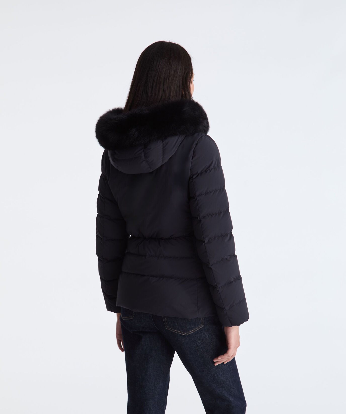 Short Hooded Down Jacket with Fur  Peuterey - large