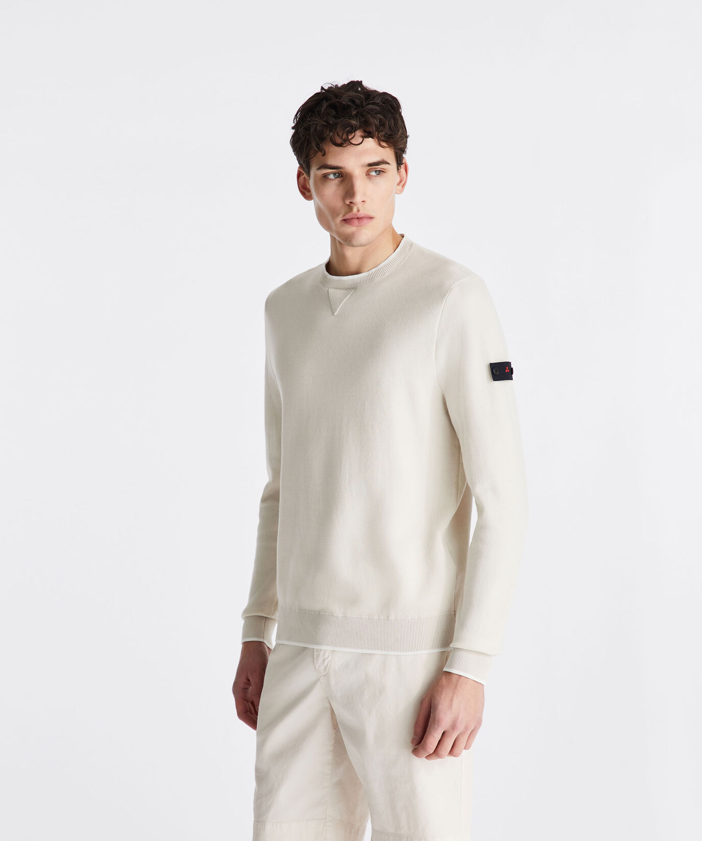 Pull en coton et nylon m&eacute;lang&eacute;s effet sweat-shirt  Peuterey - large image number 1