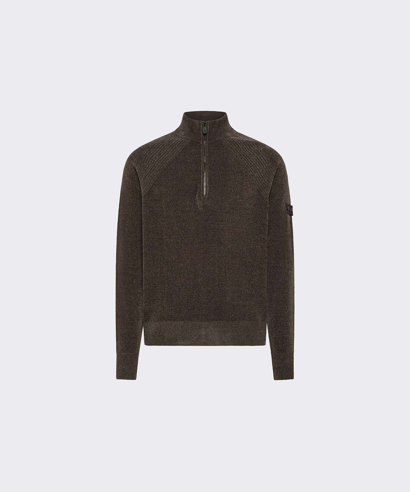 Plain Chenille Sweater with Half Zip  Peuterey - large