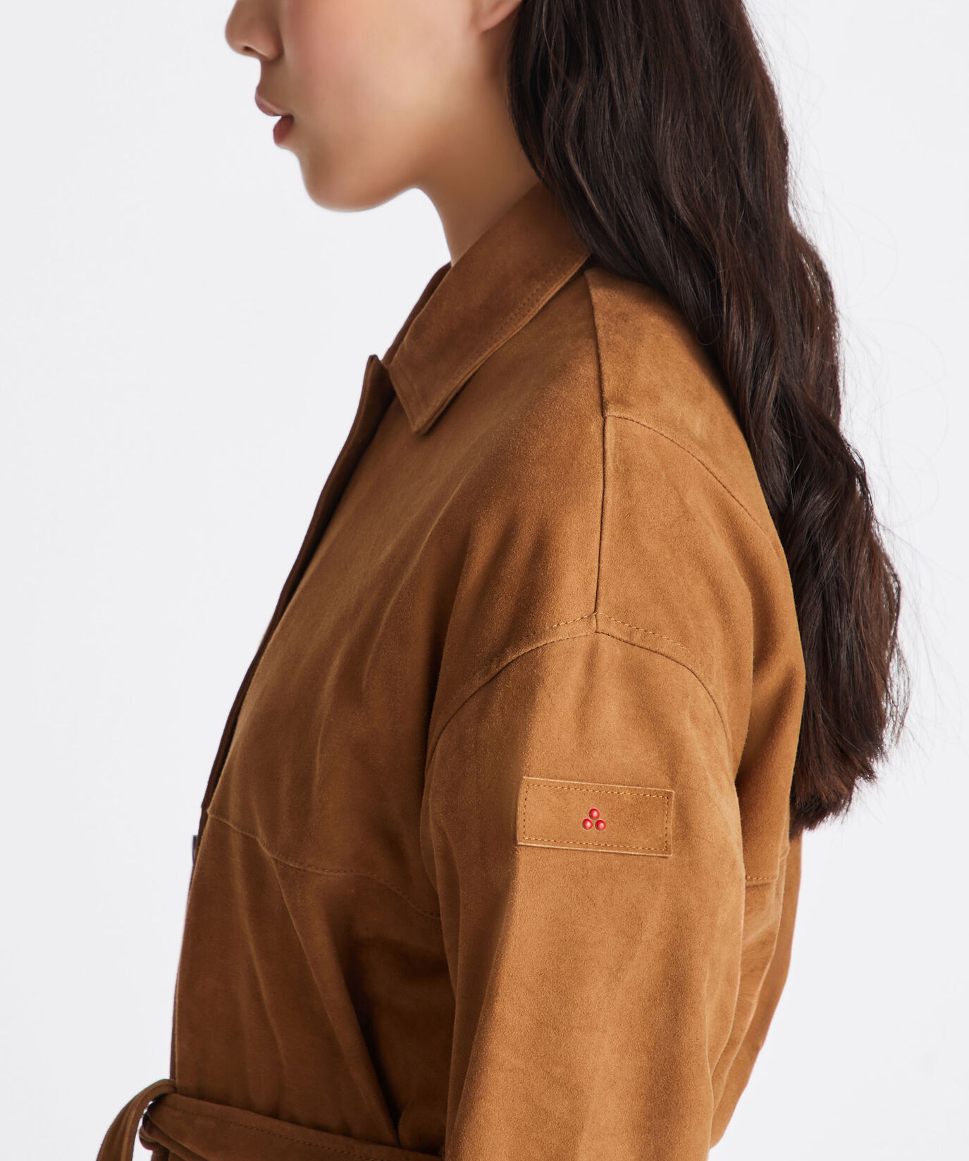 Suede leather shirt with sash  Peuterey - large