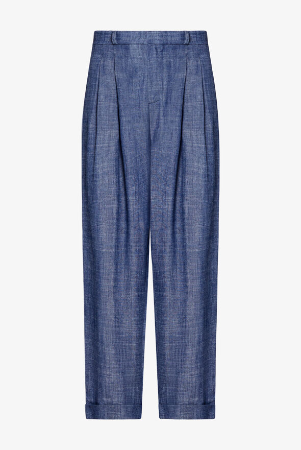 Pantalon en denim lyocel et lin m&eacute;lang&eacute;s  Peuterey - still-fondo-neutro