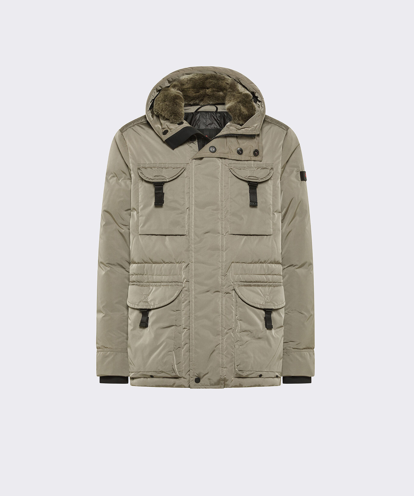 Taffeta Field Jacket with Fur Hood  Peuterey - large