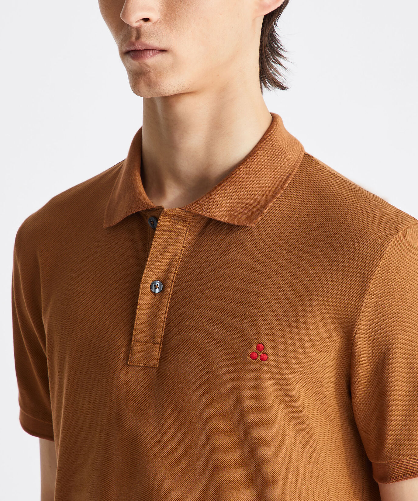 Cotton pique polo shirt with embroidered logo  Peuterey - large