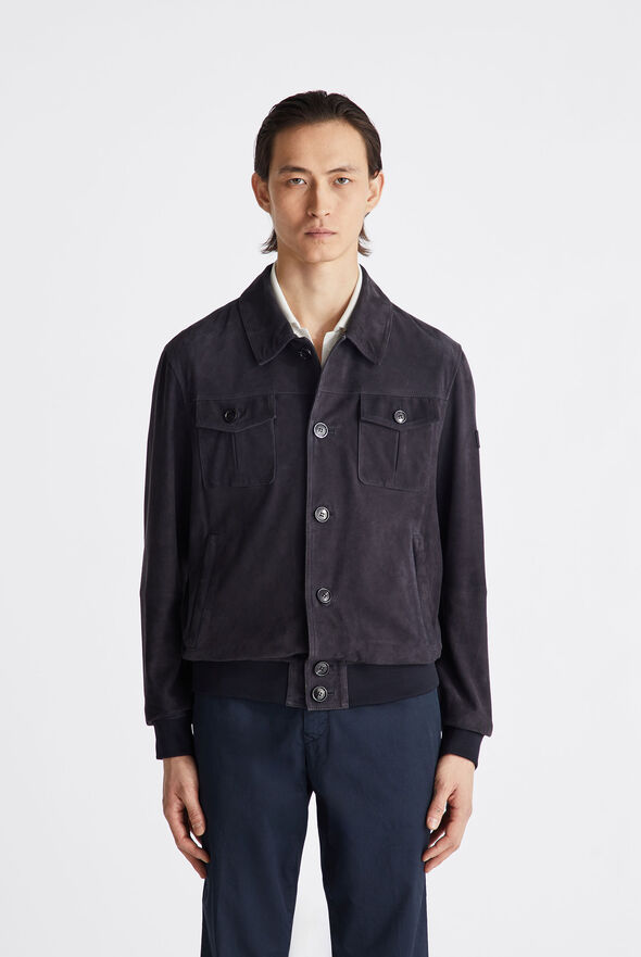 Suede jacket with horn effect buttons  Peuterey - medium