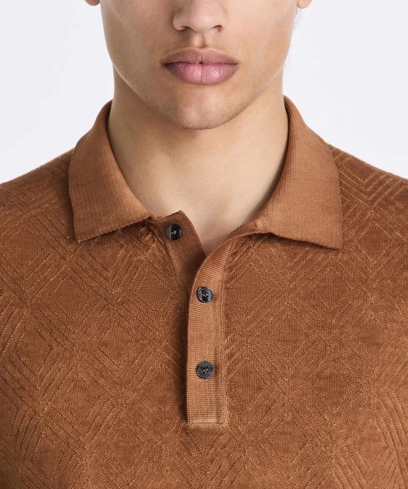 Polo en tricot de coton teint en pi&egrave;ce  Peuterey - large image number 2
