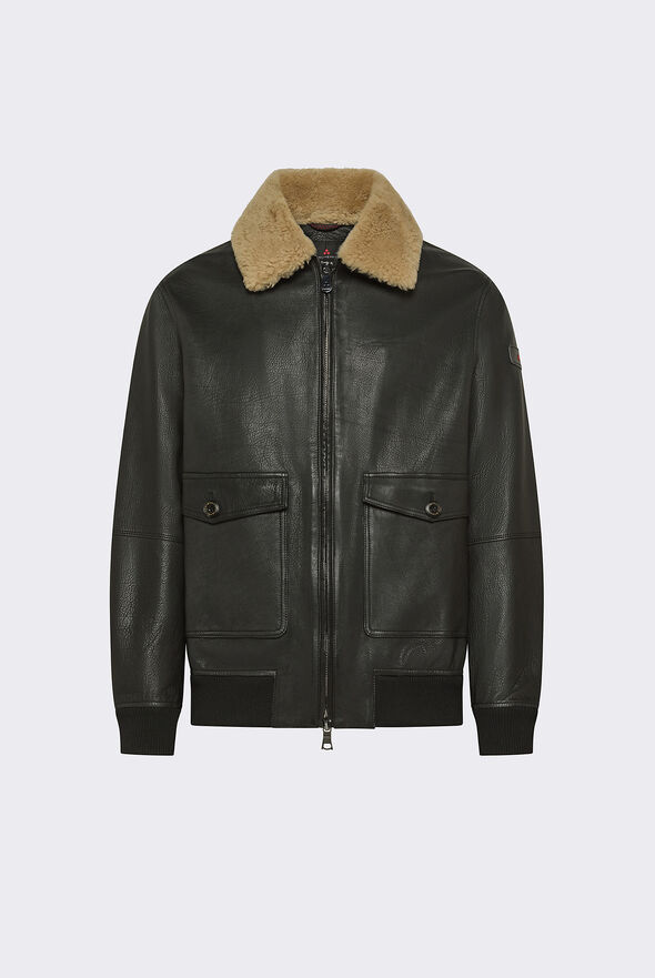 Blouson en cuir et jersey de laine  Peuterey - medium