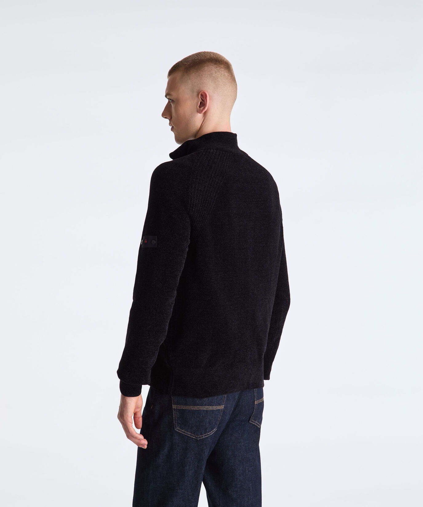 Pullover mit halbem Rei&szlig;verschluss aus glatter Chenille  Peuterey - large image number 3