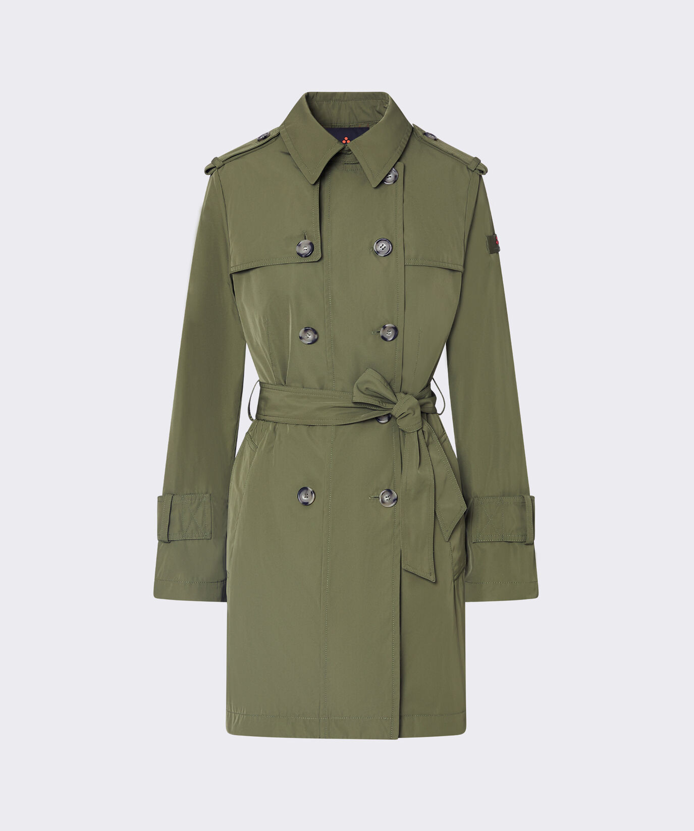 Trench crois&eacute; en taffetas avec ceinture  Peuterey - large