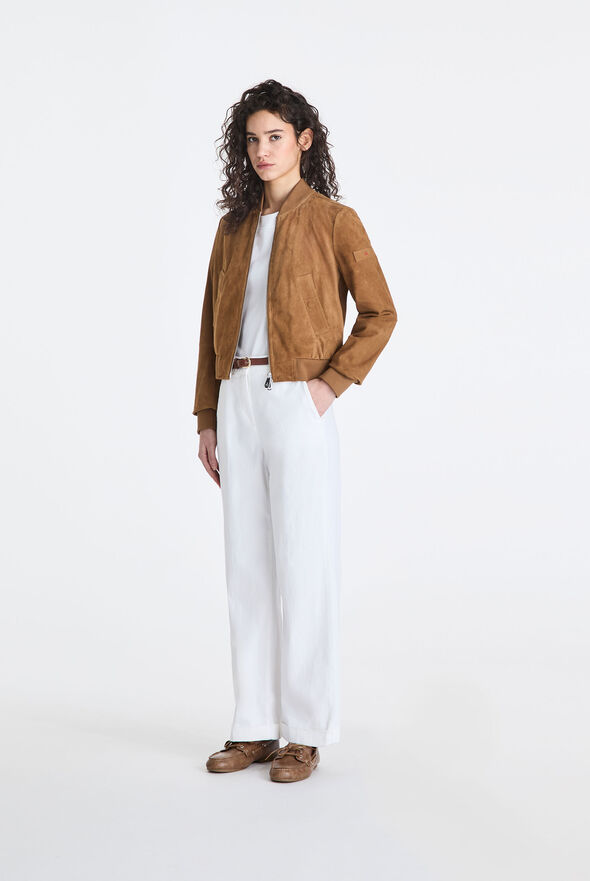Short suede leather bomber jacket  Peuterey - medium