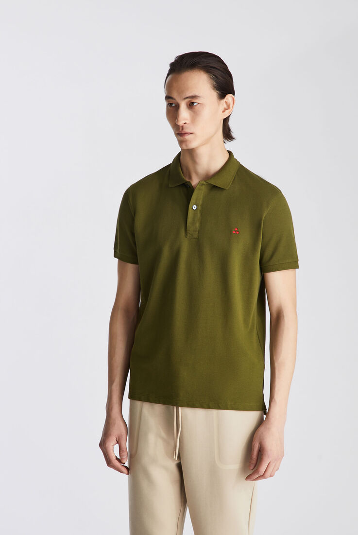 Cotton pique polo shirt with embroidered logo  Peuterey - medium