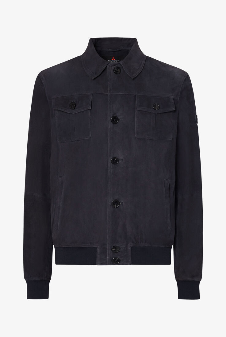Suede jacket with horn effect buttons  Peuterey - still-fondo-neutro