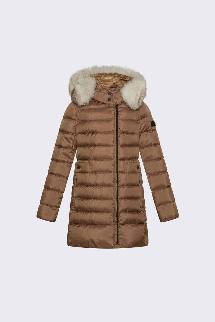 Hooded Down Jacket with Fur Edging  Peuterey - medium