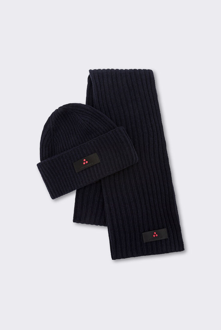 Ribbed Scarf & Hat Set  Peuterey - medium