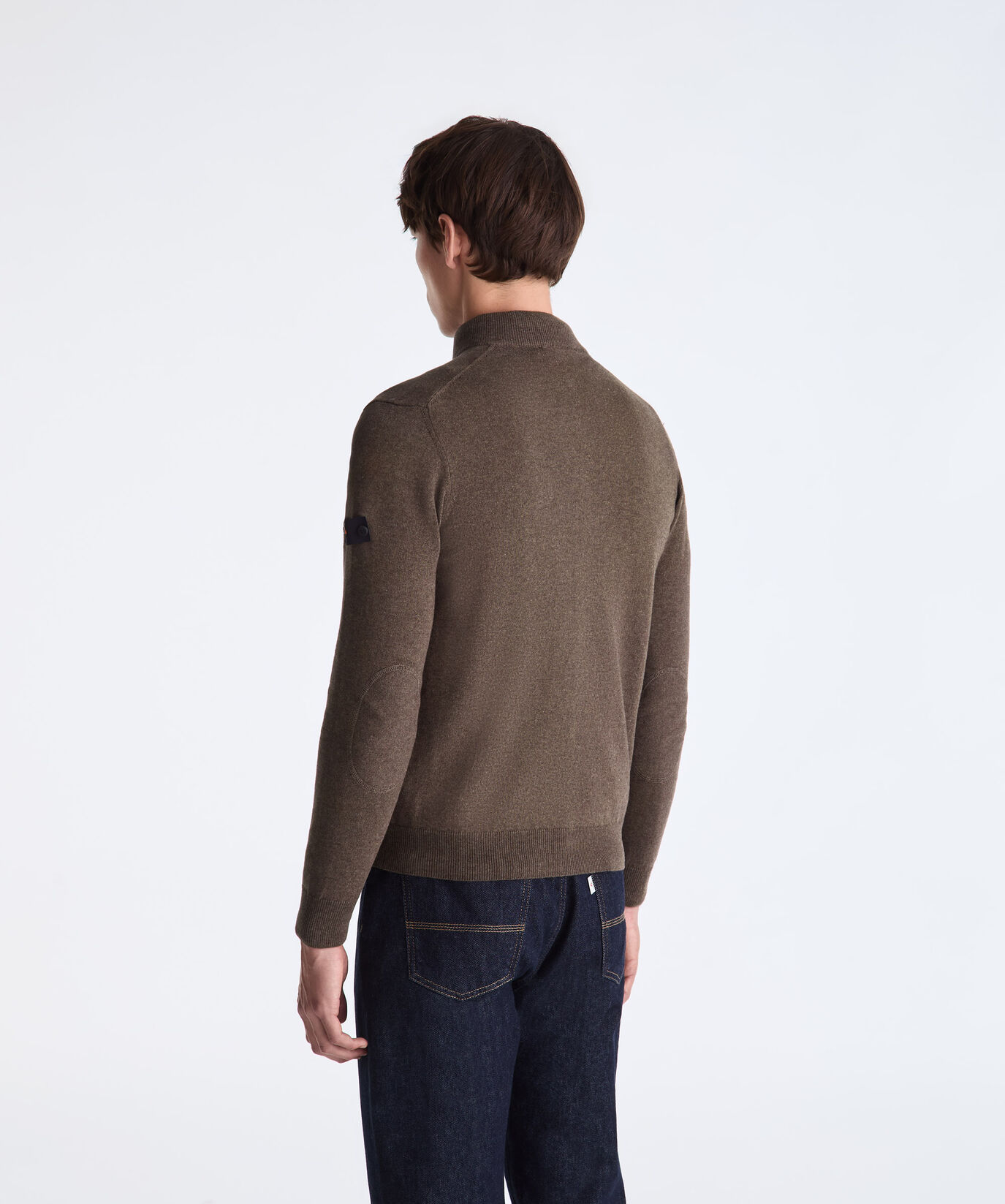 Wool and Cotton Blend Sweater with Central Zip  Peuterey - large image number 3