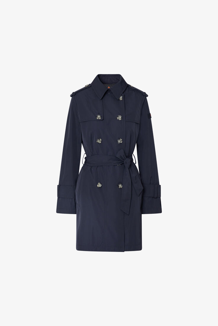 Double-breasted taffeta trench coat with belt  Peuterey - still-fondo-neutro