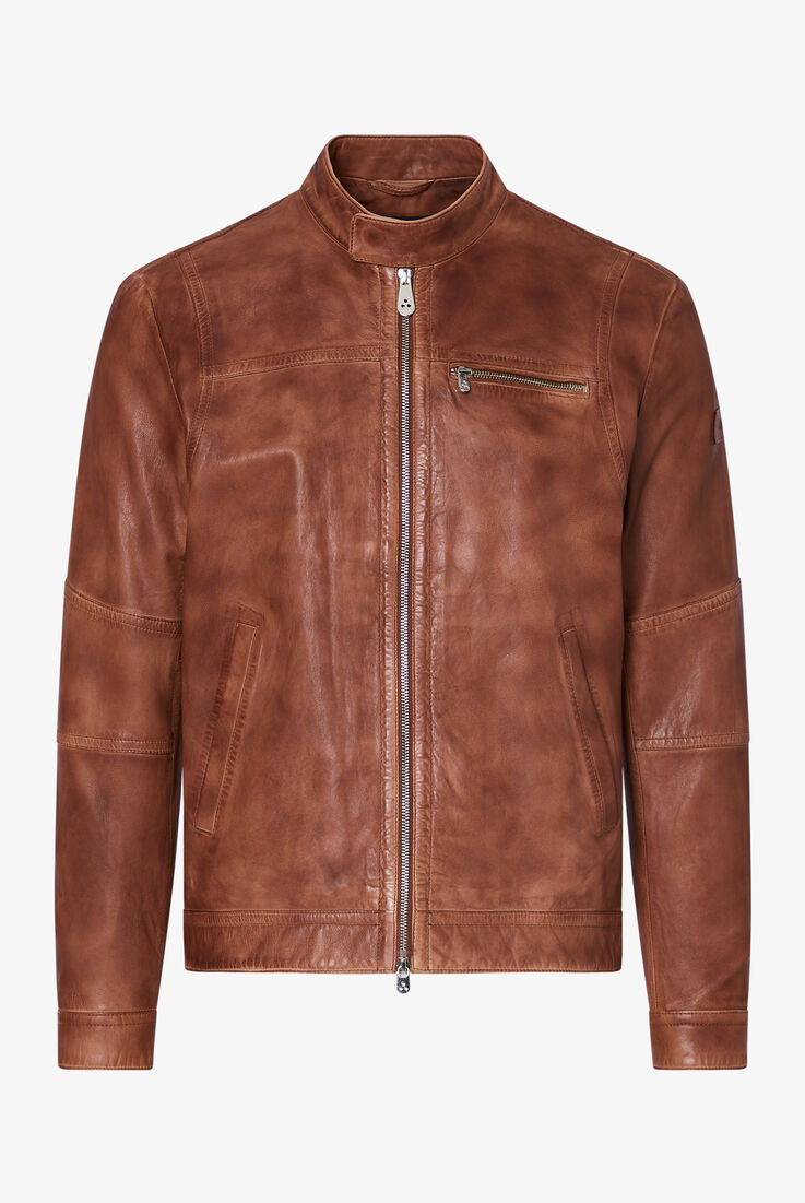 Chaqueta biker de cuero suave  Peuterey - still-fondo-neutro