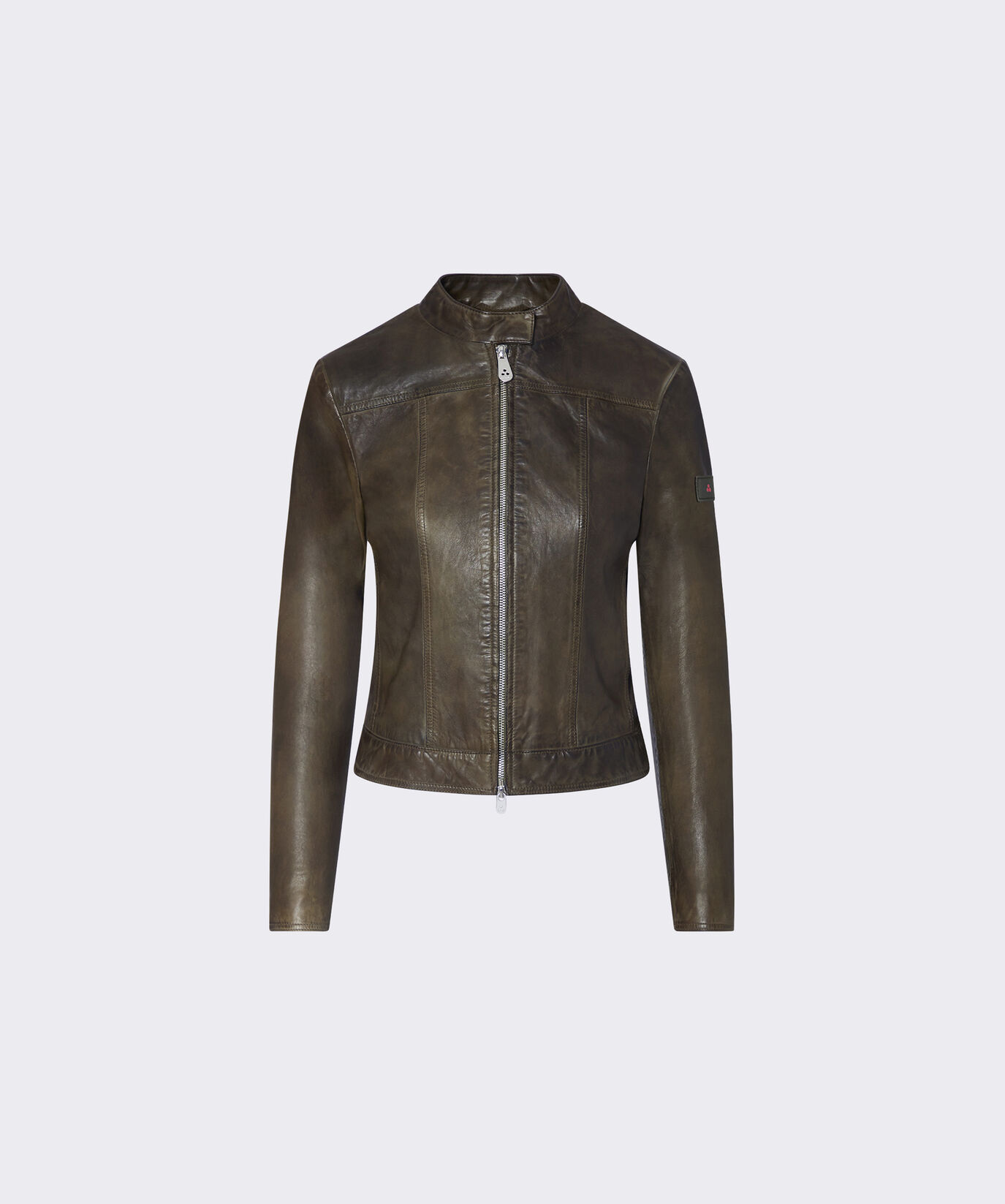 Worn-effect leather biker jacket  Peuterey - large