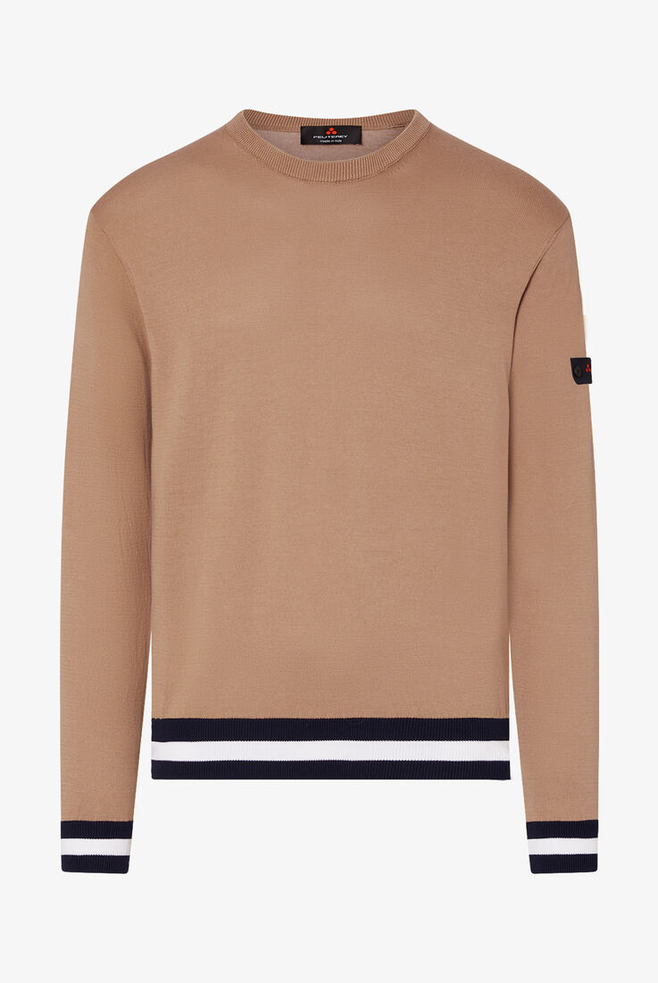 Cotton knit sweater with contrasting details  Peuterey - still-fondo-neutro