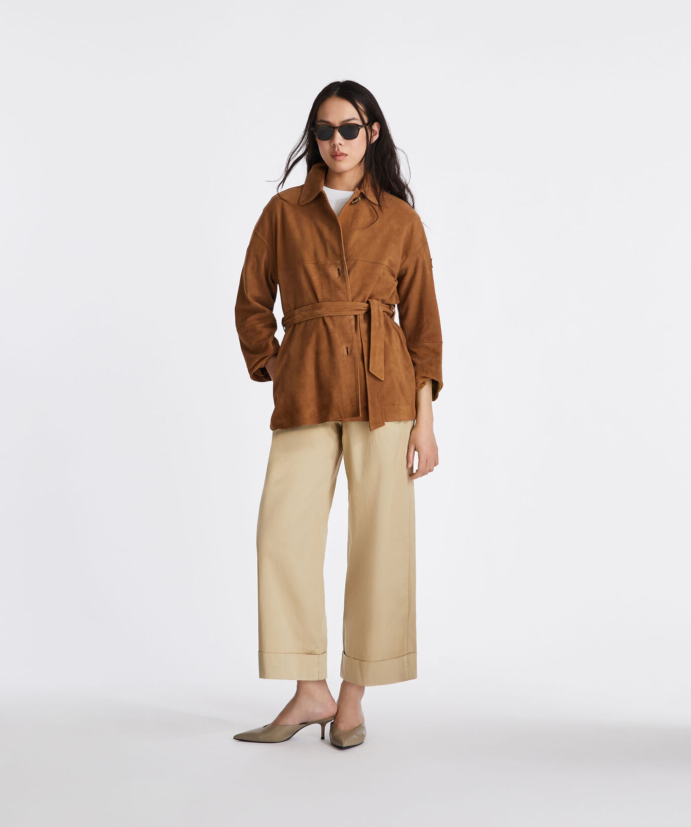 Suede leather shirt with sash  Peuterey - large image number 0