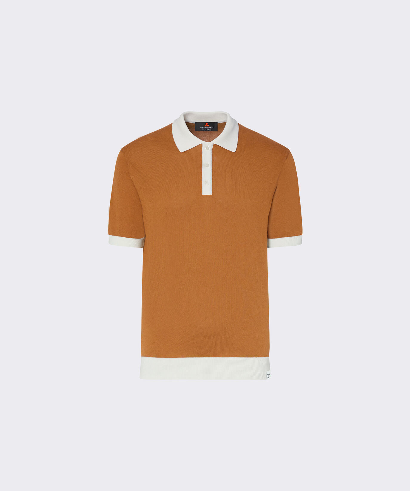 Cotton knit polo shirt with contrasting details  Peuterey - large