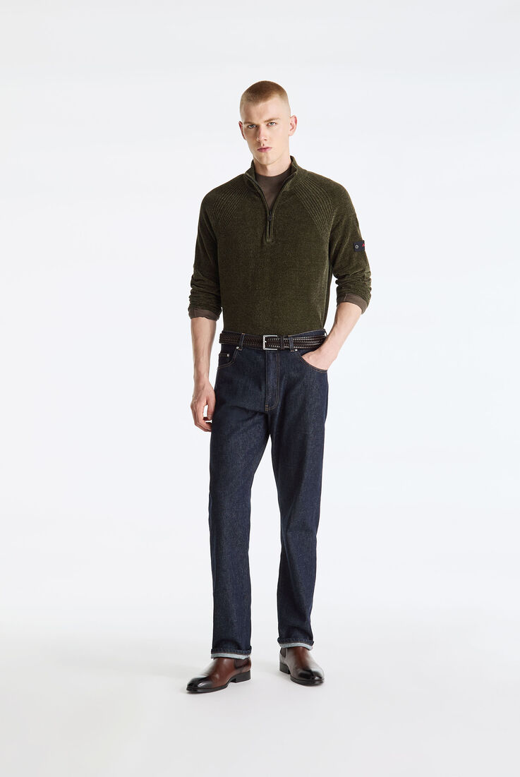 Plain Chenille Sweater with Half Zip  Peuterey - medium
