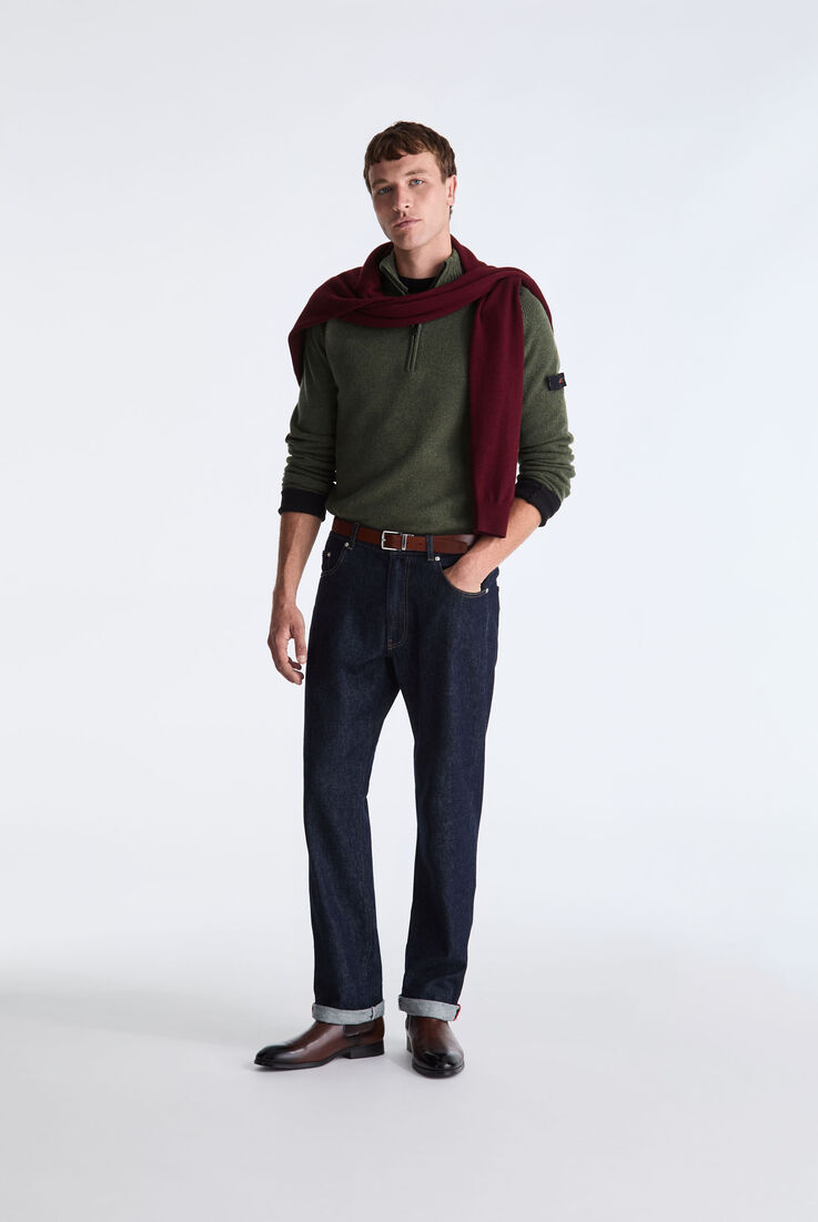 Moulin&eacute; Wool Sweater with Half Zip  Peuterey - medium