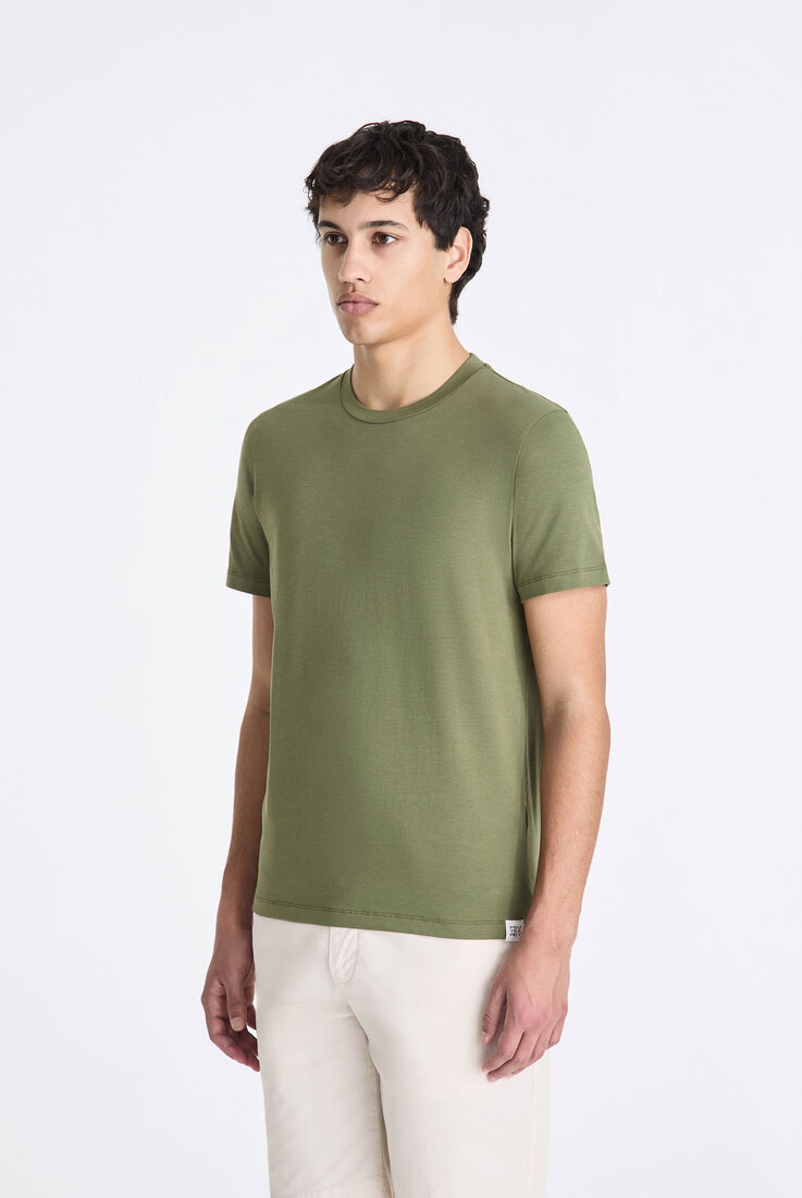 Stretch cotton T-shirt with printed logo  Peuterey - medium