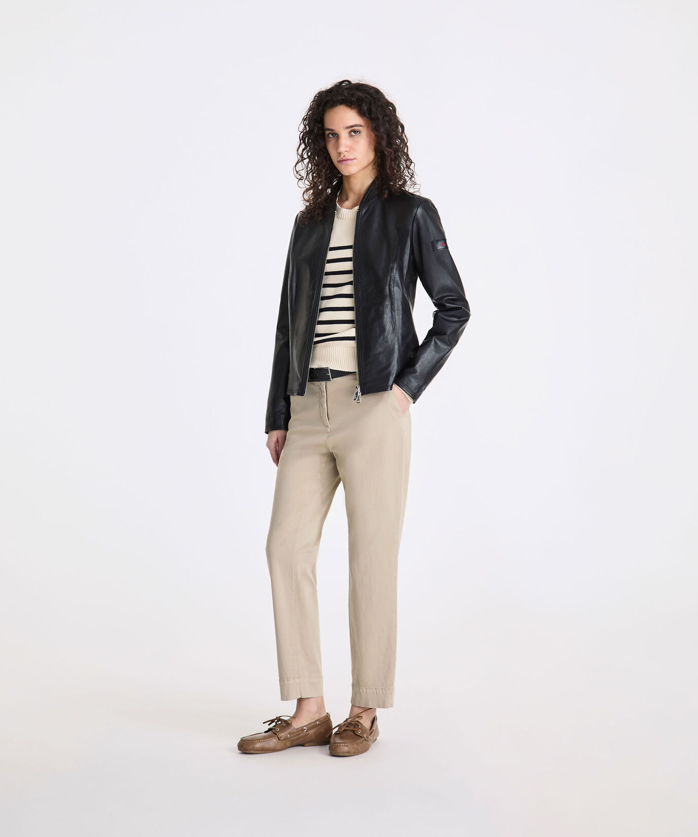 Biker court en cuir nappa teint  Peuterey - large image number 0