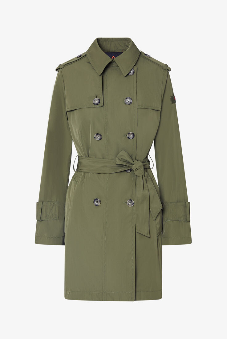 Double-breasted taffeta trench coat with belt  Peuterey - still-fondo-neutro