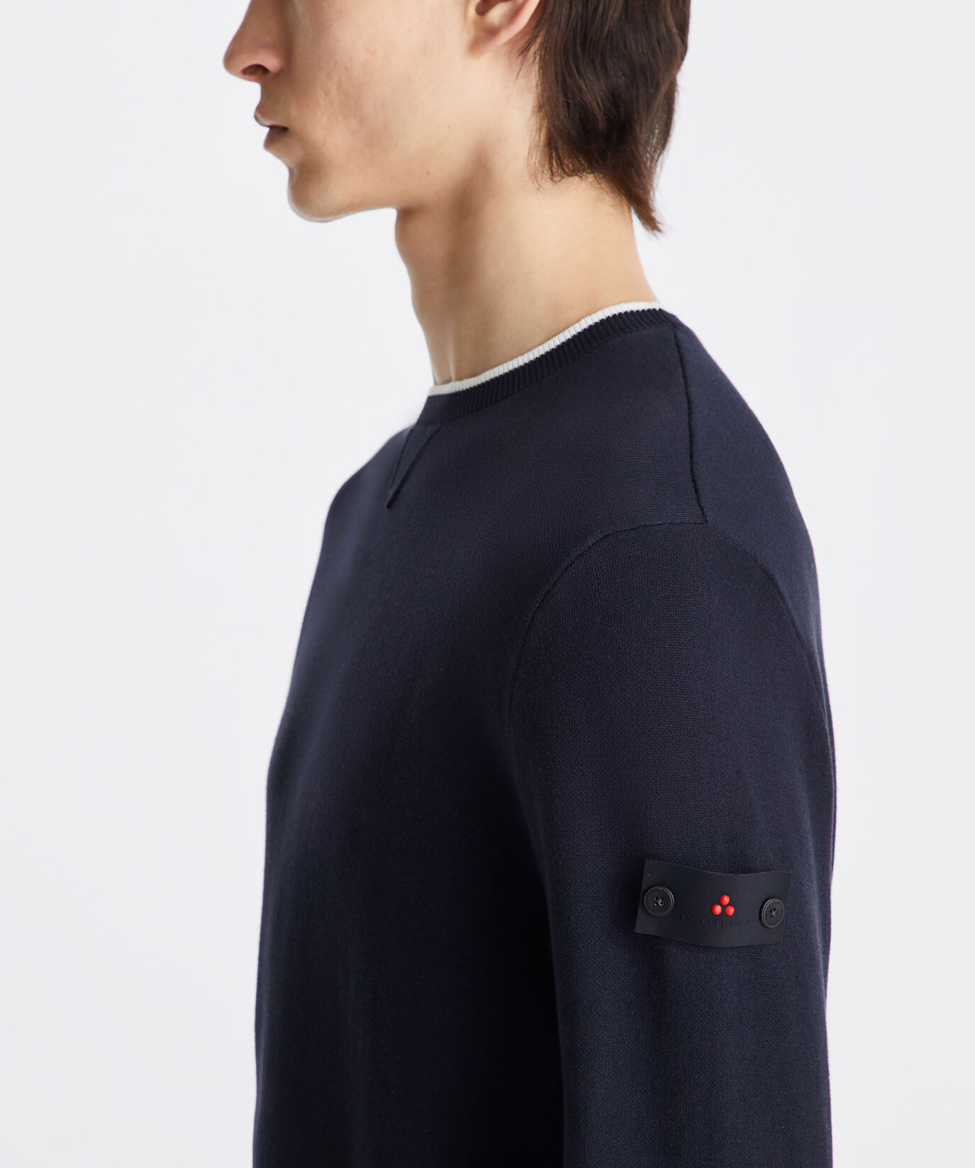 Pull en coton et nylon m&eacute;lang&eacute;s effet sweat-shirt  Peuterey - large